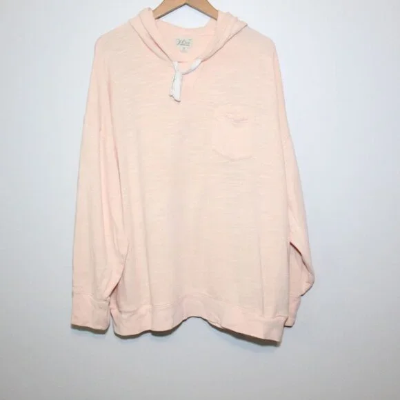 J. Crew Vintage Cotton Terry Relaxed Hoodie Sweatshirt AW136 Plus Size 2X H13675 - Picture 2 of 9